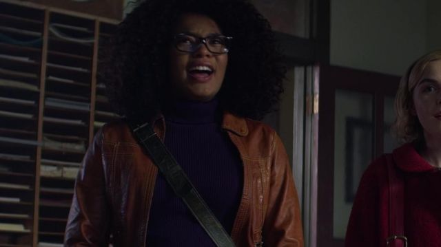 Leather Jacket worn by Rosalind Walker (Jaz Sinclair) in Chilling Adventures of Sabrina (S01E02)