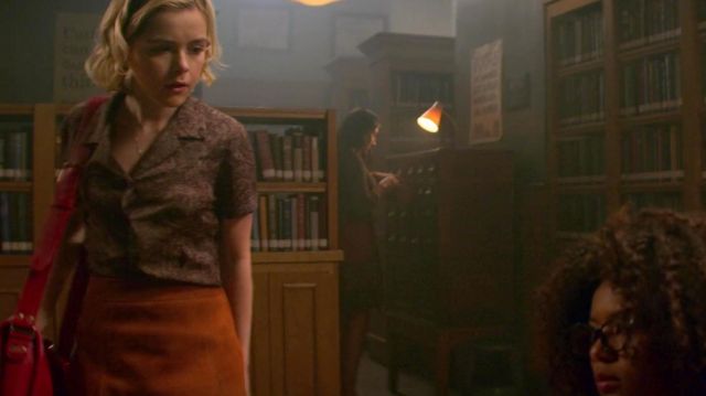 Orange Skirt worn by Sabrina Spellman (Kiernan Shipka) in Chilling Adventures of Sabrina (S01E03)