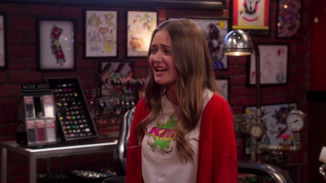 Kith t-shirt worn by Lola (Reylynn Caster) as seen in The Big Show Show (S01E03)