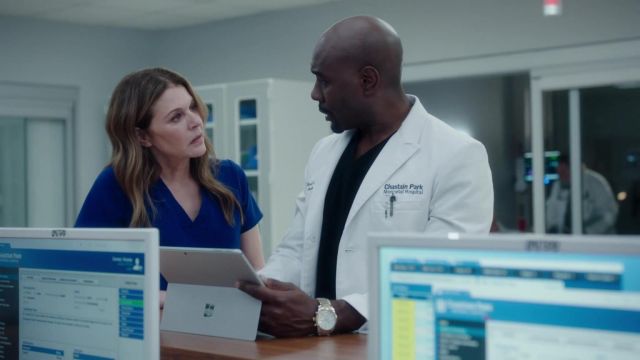 Gold and Steel Watch worn by Barrett Cain (Morris Chestnut) in The Resident (S03E20)
