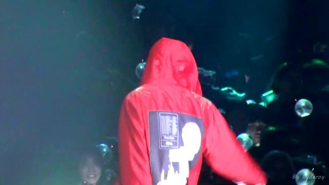The red jacket worn by Suga in the video BTS on stage: epilogue in Taipei-Cypher PT.3: KILLER (SUGA Focus)