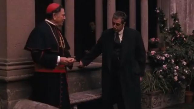 The cloak worn by Don Michael Corleone (Al Pacino) in the movie The Godfather : part 3