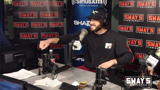 The t-shirt, long-sleeved, MTV Lil Dicky in the YouTube video Freestyle on Sway In The Morning | SWAY'S UNIVERSE