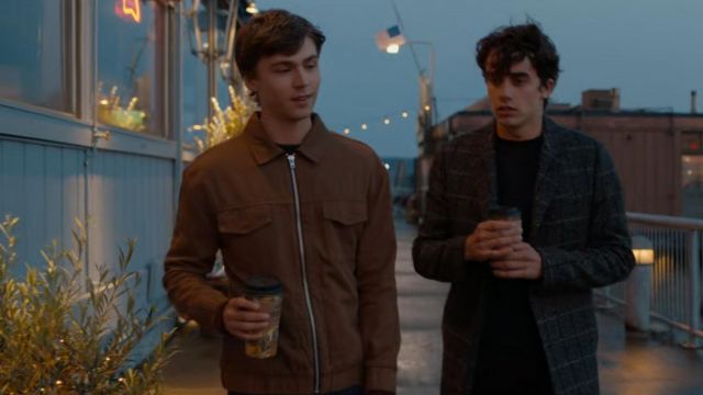 Brown Shirt Jacket worn by Alex Standall (Miles Heizer) in 13 Reasons Why (S04E02)