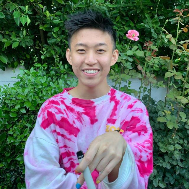 Tie and Dye Sweater worn by Rich Brian on his Instagram account @brianimanuel