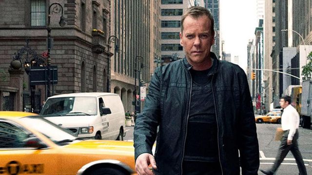 La veste en cuir portée par Jack Bauer (Kiefer Sutherland) dans 24 heures chrono (photo promotionnelle de la Saison 8)