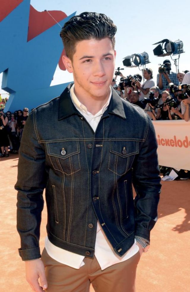 Denim Jacket worn by Nick Jonas as seen in Kids' Choice Awards