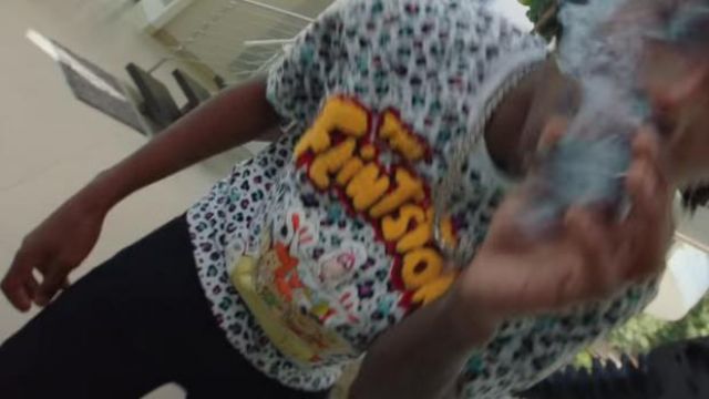 The flintstones t shirt of Lil Loaded in Lil Loaded - To The Max (Official Music Video)