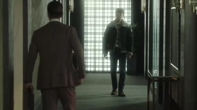 Shearling Suede Veste portée par Jang Geun Soo (Kim Dong-hee) comme on le voit dans Itaewon Classe Tv série garde-robe (S01E07)