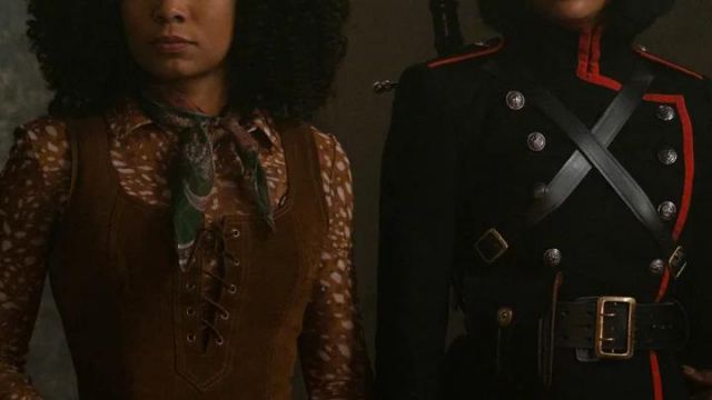 Lace-Up Dress worn by Rosalind Walker/Roz Jaz Sinclair in Chilling Adventures of Sabrina