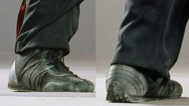 Green shoes of Harry Potter (Daniel Radcliffe) in Harry Potter and the goblet of fire