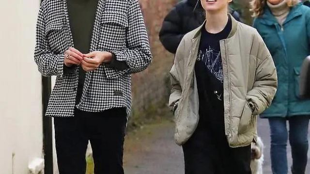Light Green Quilted Bomber jacket worn by phoebe dynevor Phoebe Dynevor in Bridgerton