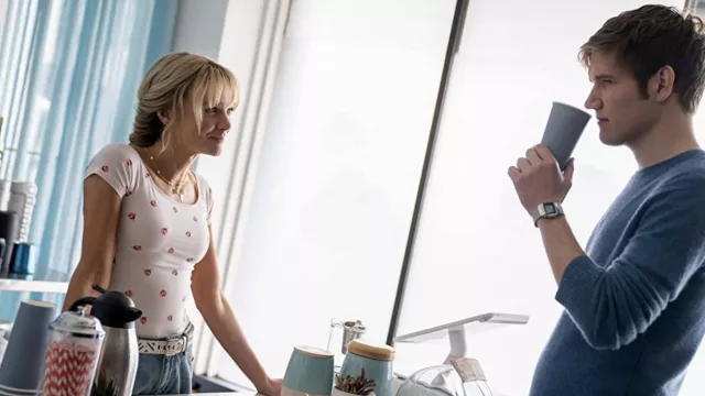 White Top Shirt with printed rose worn by Cassandra (Carey Mulligan) in Promising Young Woman