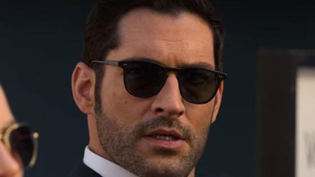 Black sunglasses worn by Lucifer Morningstar (Tom Ellis) in Lucifer (S05E14)