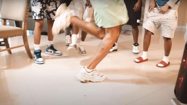 Sneakers used by NLE Choppa in NLE Choppa - Beat Box “First Day Out” (Official Music Video)