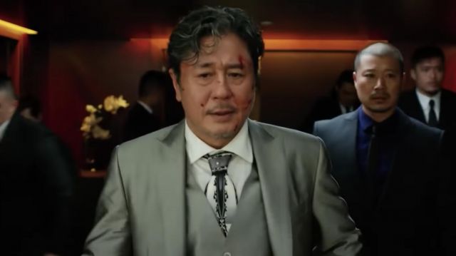 Black-and-white Tie Of Mr. Jang (choi Min-sik) In Lucy 