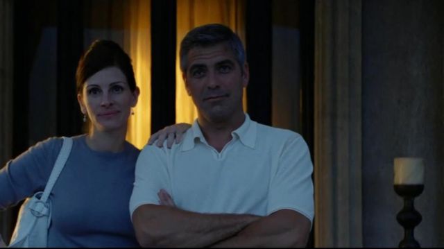 Buttonless polo of Danny Ocean (George Clooney) in Ocean's Twelve
