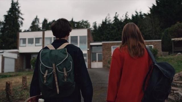 Backpack used by James (Alex Lawther) in The End of the F***ing World TV series (S01E01)