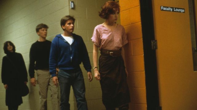 Ralph Lauren Brown Fringed Paisley Wrap Skirt worn by Claire Standish  (Molly Ringwald) in The Breakfast Club movie | Spotern