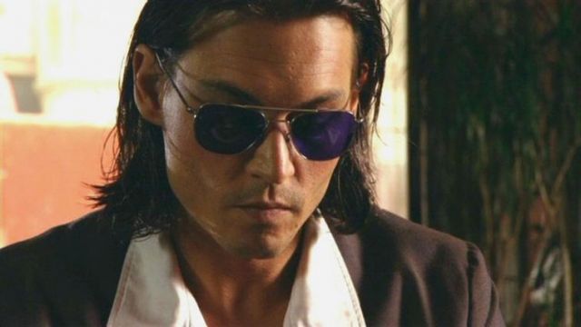 sunglasses with purple lenses worn by Sands Depp) as seen in Once Upon a Time in Mexico movie | Spotern