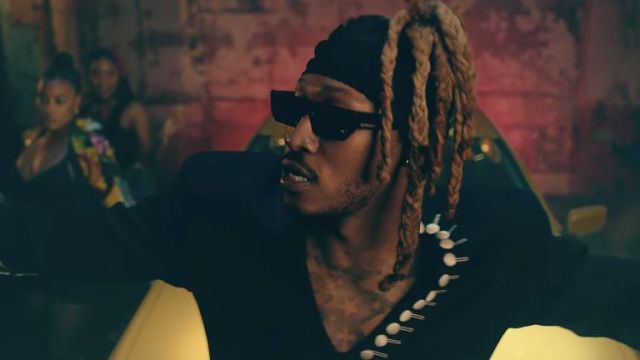 Black sunglasses worn by Future in Way 2 Sexy Official Music Video by Drake ft. Future and Young Thug