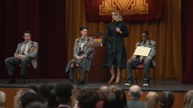 Denim dress worn by Hope (Jemima Kirke) as seen in Sex Education Tv series (S03E06)