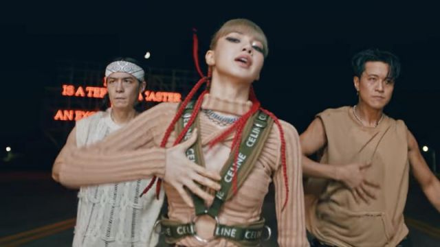 Celine Belted top worn by Lisa in her 'MONEY' EXCLUSIVE PERFORMANCE VIDEO