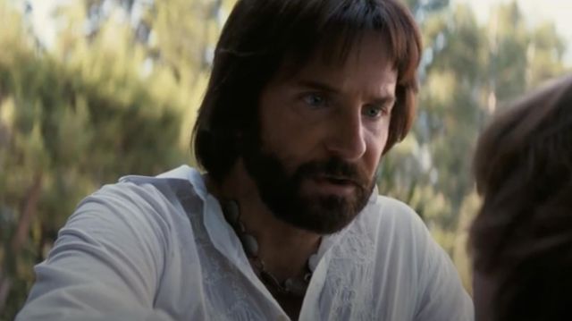 White Shirt worn by Jon Peters (Bradley Cooper) as seen in Licorice Pizza movie wardrobe