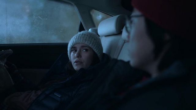 Patagonia Jacket worn by Natalie Bauer (Nina Dobrev) as seen in Love Hard Movie