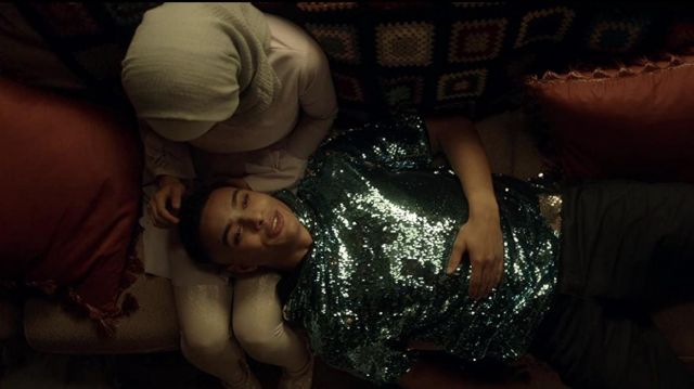 The hooded sweatshirt with sequins worn by Connor Rijkers (Gabriel Darku) in the series Slasher (Season 3 Episode 7)