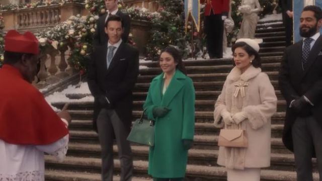 Teal Green Coat worn by Stacy / Margaret / Fiona (Vanessa Hudgens) in The Princess Switch 3: Romancing the Star
