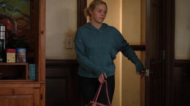 Blue hoodie worn by Leighton (Reneé Rapp) as seen in The Sex Lives of College Girls Tv series wardrobe (Season 1 Episode 1)