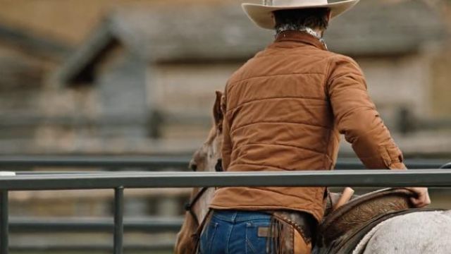 Orange Western Jacket worn by Walker (Ryan Bingham) in Yellowstone TV series outfits (Season 4 Episode 5)