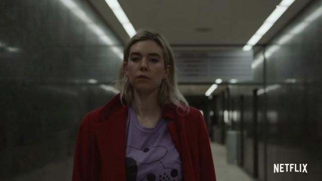 Printed blouse shirt worn by Martha (Vanessa Kirby) as seen in Pieces of a  Woman movie wardrobe