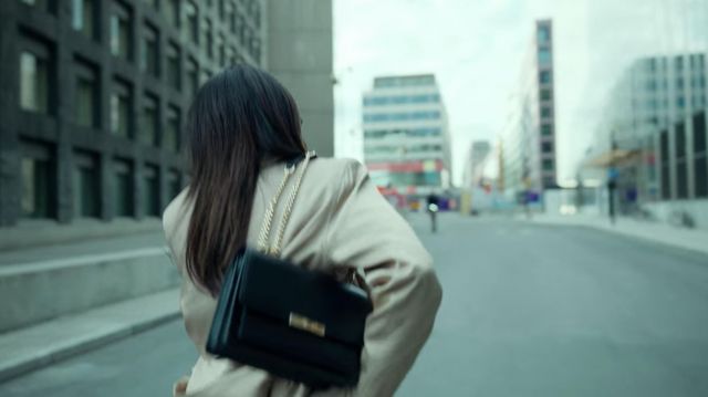 Leather handbag worn by Leya (Evin Ahmad) as seen in Snabba Cash TV show outfits (Season 1 Episode 2)