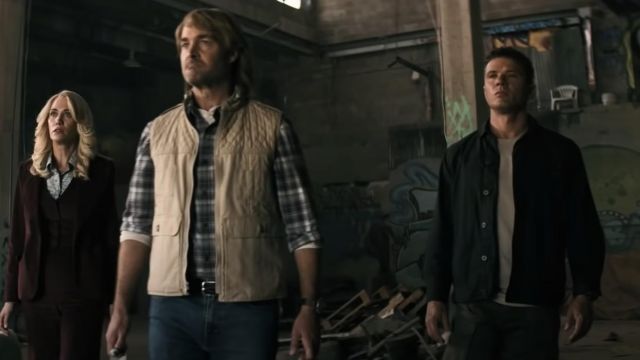 Shirt jacket worn by Dixon Piper (Ryan Phillippe) as seen in MacGruber Tv series wardrobe (Season 1)
