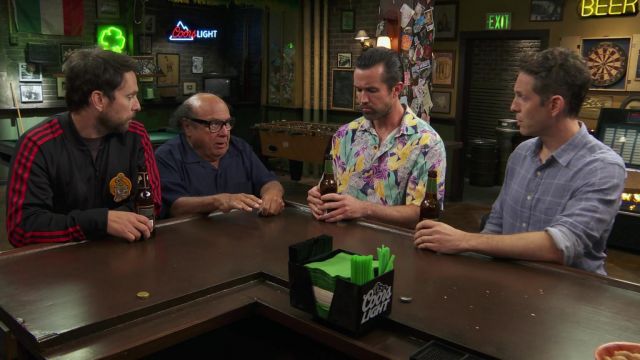 Grey checkered shirt worn by Dennis Reynolds (Glenn Howerton) as seen in It's Always Sunny in Philadelphia TV series wardrobe (S15E04)