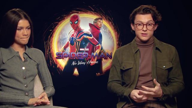 Green Jacket worn by Tom Holland in Did Tom Holland and Zendaya Remember Me? YouTube Video