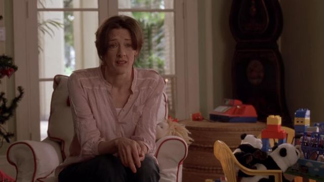 Pink shirt worn by Franny (Joan Cusack) as seen in Friends with Money