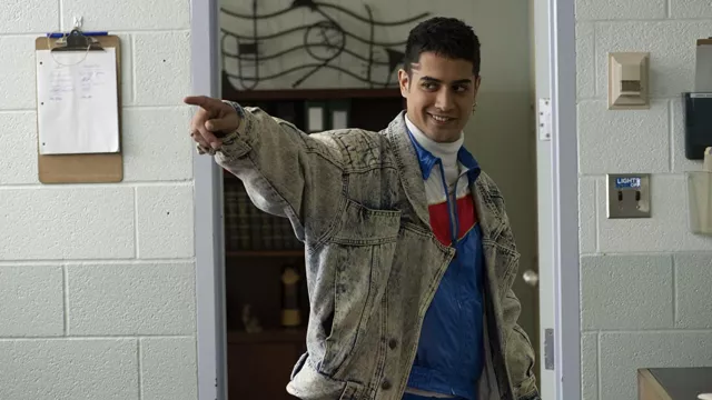 Washed Denim Jacket worn by Stéphane (Avan Jogia) as seen in The Exchange movie outfits