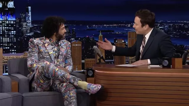Printed Suits worn by Daveed Diggs as seen in The Tonight Show Starring Jimmy Fallon TV show