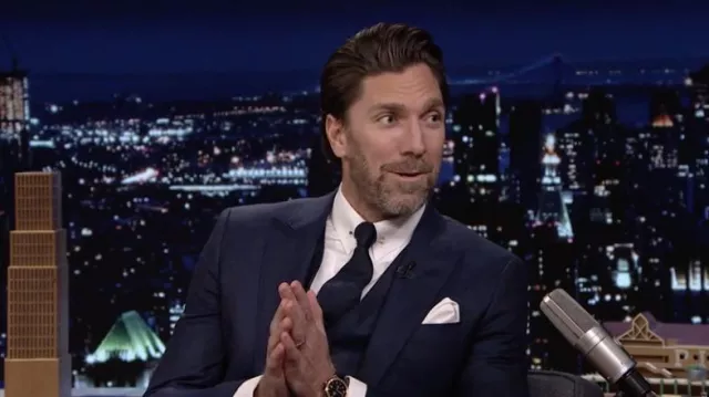 Black Dial Watch worn by Henrik Lundqvist as seen in The Tonight Show Starring Jimmy Fallon on 26 January, 2022