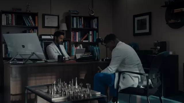Chess Game Board in the office of Devon Pravesh (Manish Dayal) as seen in The Resident furniture (Season 5 Episode 11)