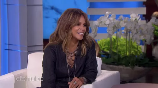 Necklace worn by Halle Berry as seen in The Ellen DeGeneres Show on February 4, 2022