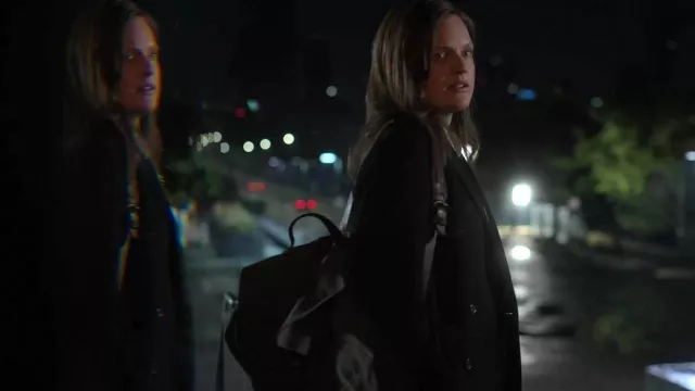 Backpack worn by Kirby (Elisabeth Moss) as seen in Shining Girls TV show wardrobe (Season 1)