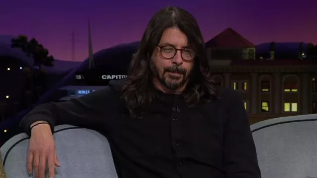 Eyeglasses worn by Dave Grohl as seen in The Late Late Show with James Corden