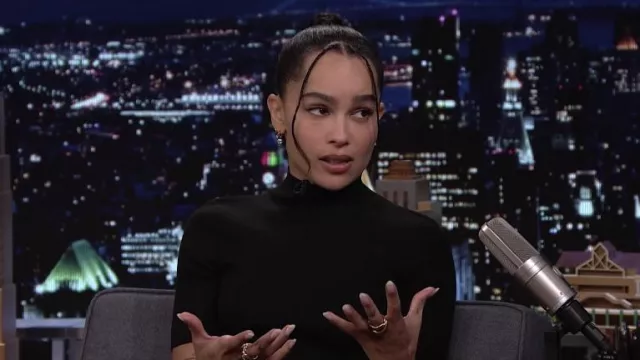 Earrings worn by Zoë Kravitz as seen in The Tonight Show Starring Jimmy Fallon