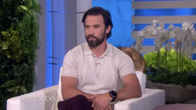 Black watch worn by Milo Ventimiglia as seen in The Ellen DeGeneres Show 