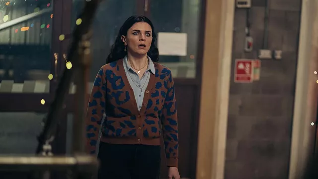Printed Cardigan worn by Sarah (Aisling Bea) as seen in Doctor Who