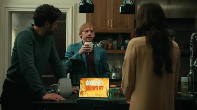 Blue Plaid Blazer Jacket worn by Julian Pearce (Rupert Grint) as seen in Servant TV series (Season 3 Episode 7) 
